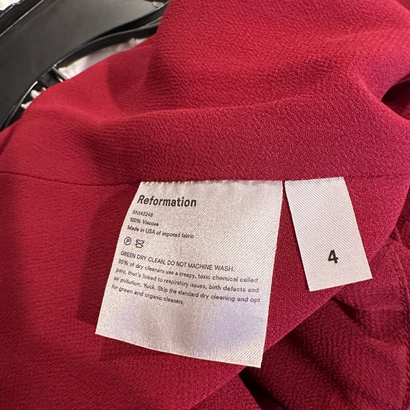 Reformation Gracie Dress in Garnet - Picture 6 of 8